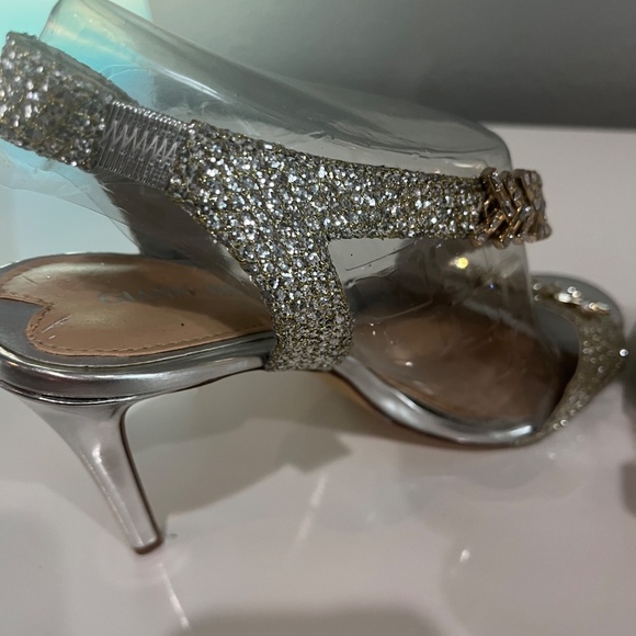 GIANNI BINI SZ 8.5 Silver and Gold with RHINE STONES - Picture 12 of 12